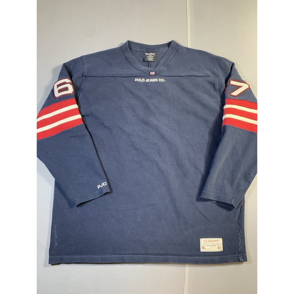 Vintage Polo Jean Ralph Lauren Jersey 67 Sweater Pull Over Size XL